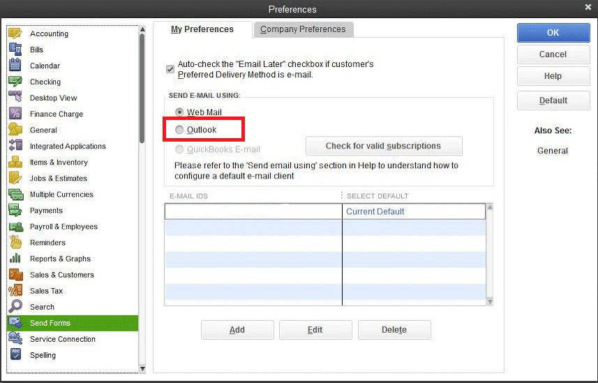 Quickbooks Outlook is not an Option